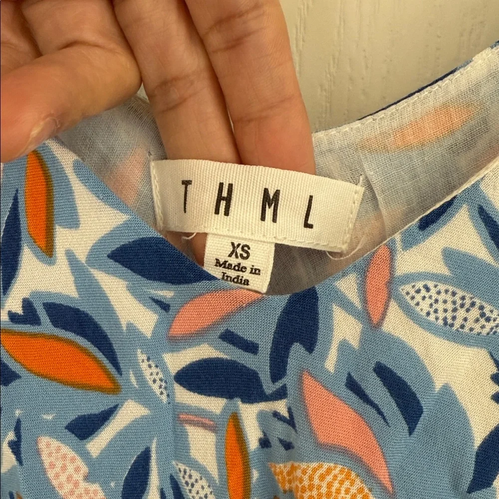 THML Blue and Orange Floral Dress - Picture 2 of 11